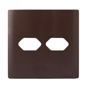 Placa 4x4 2 Tomadas - Novara Marrom Fosco Placa 4x4 2 Tomadas - Novara Marrom Fosco